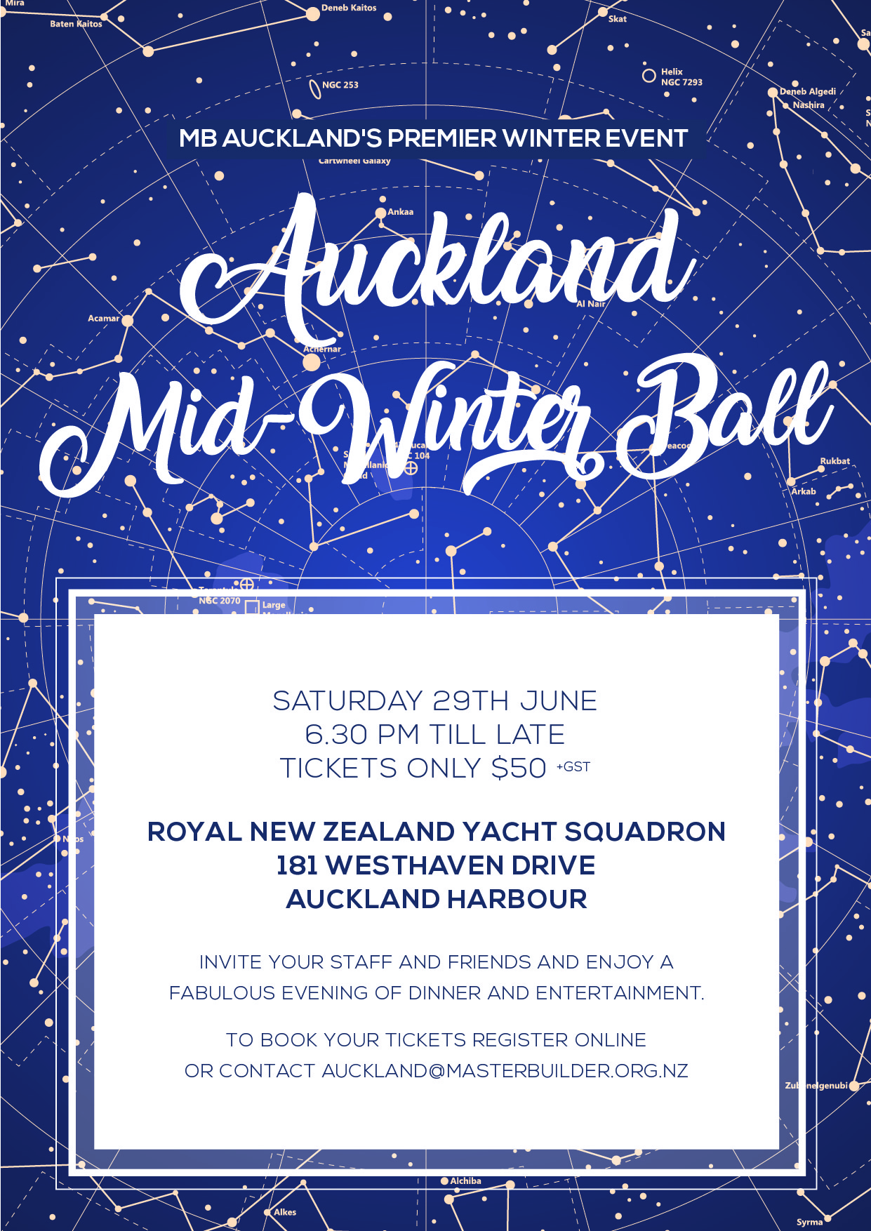 Display event Auckland MidWinter Ball Saturday 29th June 2019